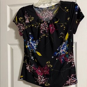 Floral Black Women's Top